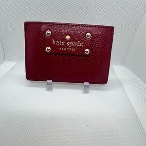 Kate Spade Burgundy Card Holder